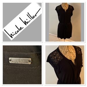 Nicole Miller Black beach cover up